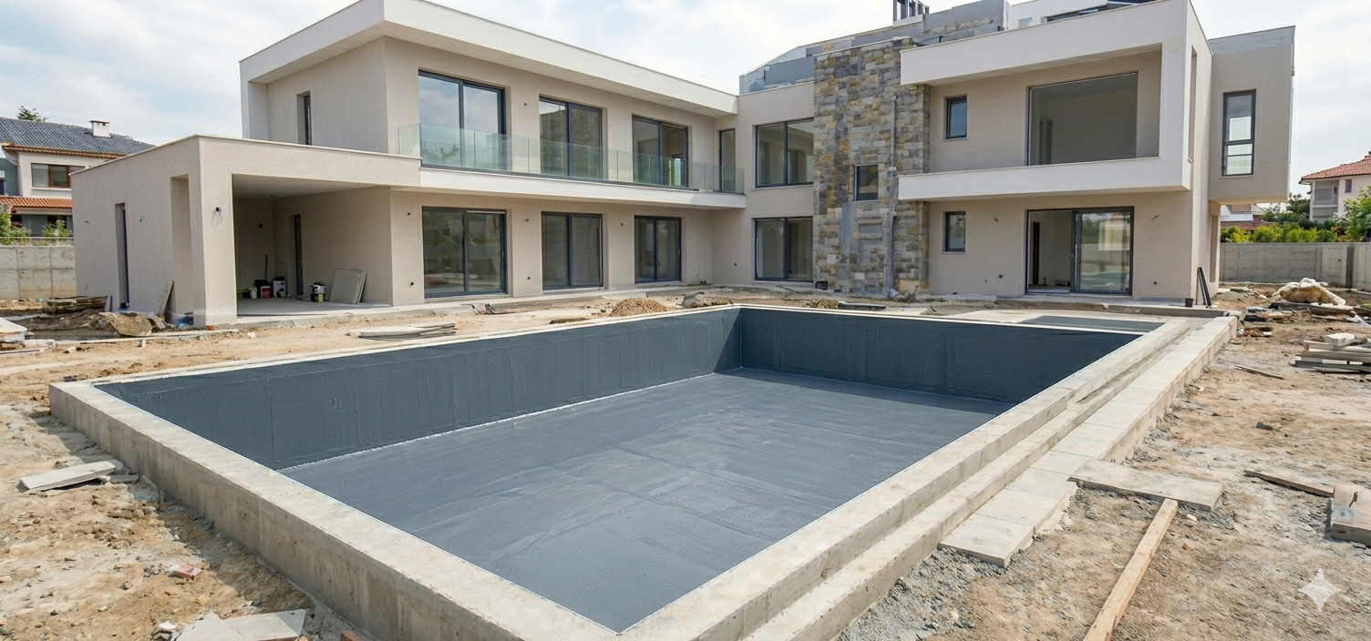 Havuz zemininde ve duvarlarÄ±nda uygulanan su yalÄ±tÄ±mÄ± Ã¶rneÄŸi